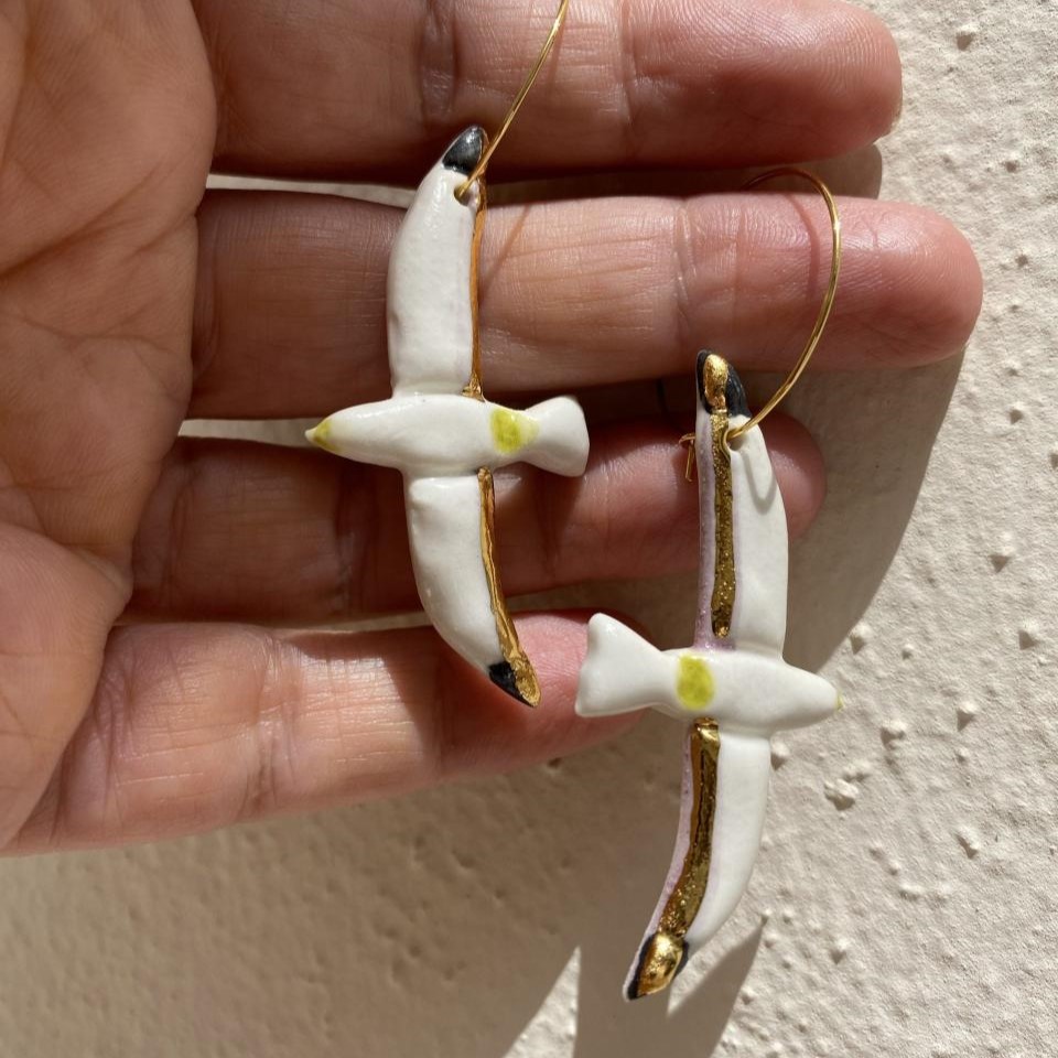 Pendientes gaviotas.